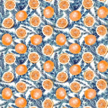 Mutlu Noeller ve yeni yıl suluboya el boyası kusursuz desen