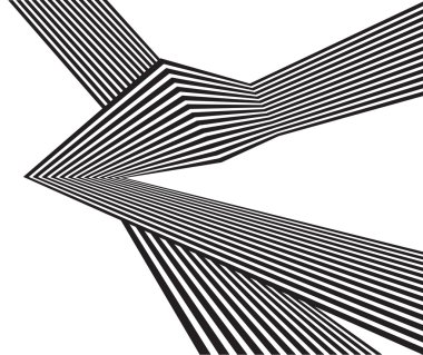 siyah ve beyaz mobious dalga çizgili optik soyut tasarım