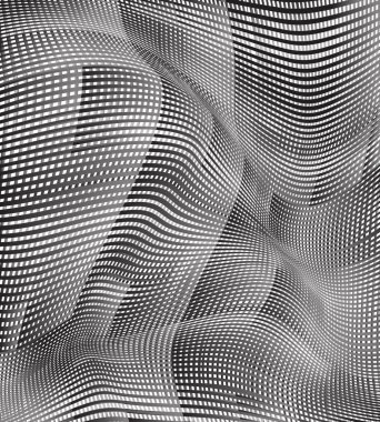 Soyut vektör kafes arka plan. Bulut gelin. Kaotik ışık dalga