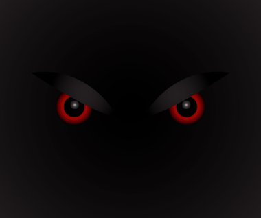 kötü dangerus gözleri siyah arka plan üzerine
