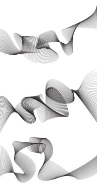 Tasarım gri tonlama için soyut dalga ögesi