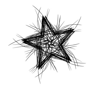 Grunge siyah yıldız öğesi tasarım için vuruş ile