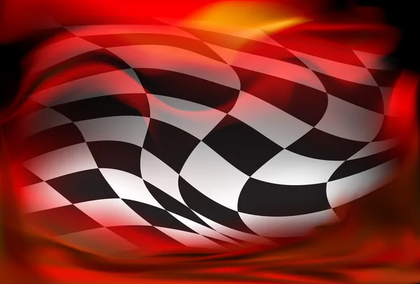 Fond de course damier drapeau wawing — Image vectorielle