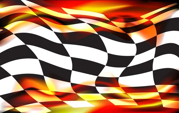 Race achtergrond geruite vlag wawing — Stockvector