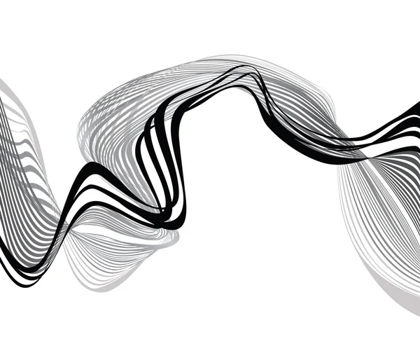 Élément vague abstrait pour illustration vectorielle de design — Image vectorielle