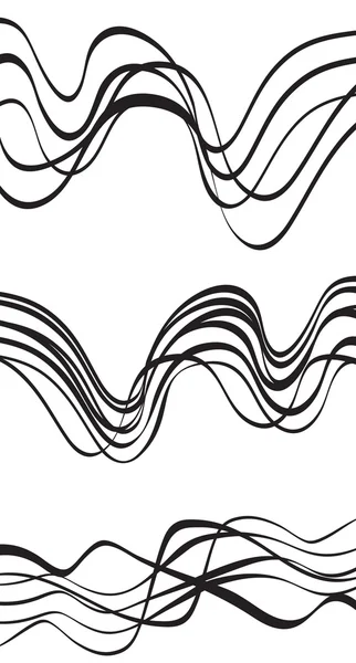 Vector de arte abstracto. Fondo abstracto con línea curvada y curvada — Archivo Imágenes Vectoriales