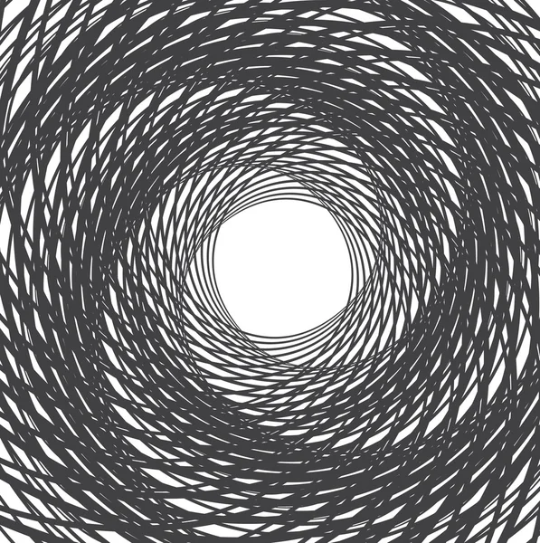 Spiral whirl abstract background black and white — Stock Vector