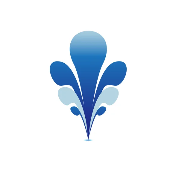 噴水水の青シンボル アイコン記号要素 — ストックベクタ