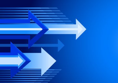 mavi ok arka plan. teknoloji zemin, hareket bann