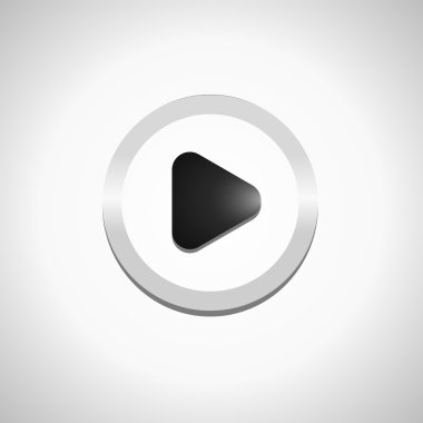 düğme sembolünün oynamak. medya izole simge UI yuvarlak düğmesi