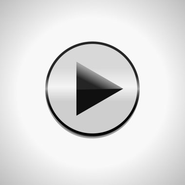 düğme sembolünün oynamak. medya izole simge UI yuvarlak düğmesi