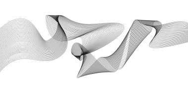 Beyaz arka plan üzerinde izole soyut gri dalga. resimde fo