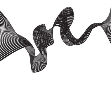 Beyaz arka plan üzerinde izole soyut gri dalga. resimde fo