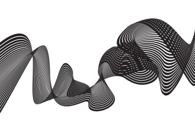 Beyaz arka plan üzerinde izole soyut gri dalga. resimde fo