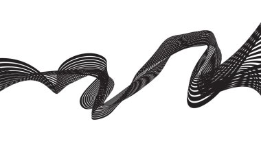 Beyaz arka plan üzerinde izole soyut gri dalga. resimde fo