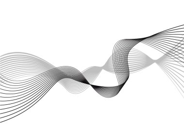 Beyaz arka plan üzerinde izole soyut gri dalga. resimde fo