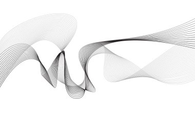 Beyaz arka plan üzerinde izole soyut gri dalga. resimde fo