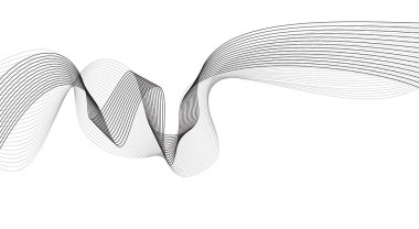 Beyaz arka plan üzerinde izole soyut gri dalga. resimde fo