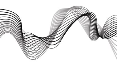 Beyaz arka plan üzerinde izole soyut gri dalga. resimde fo