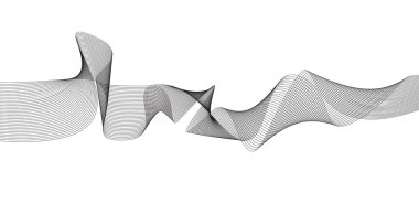 Beyaz arka plan üzerinde izole soyut gri dalga. resimde fo