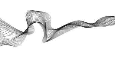 Beyaz arka plan üzerinde izole soyut gri dalga. resimde fo