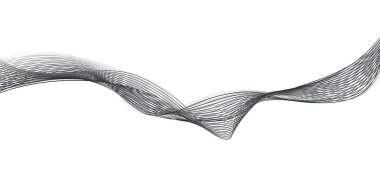 Beyaz arka plan üzerinde izole soyut gri dalga. resimde fo