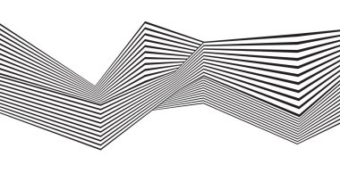 optik art, dalgalı arka plan opart çizgili. soyut dalgalar siyah