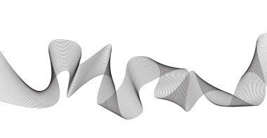 Beyaz arka plan üzerinde izole soyut gri dalga. resimde fo