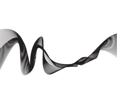 Beyaz arka plan üzerinde izole soyut gri dalga. resimde fo