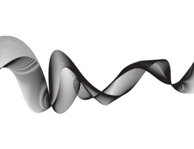 Beyaz arka plan üzerinde izole soyut gri dalga. resimde fo