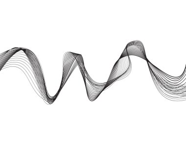 Beyaz arka plan üzerinde izole soyut gri dalga. resimde fo