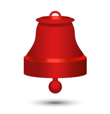 zil çan vektör simge illüstrasyon simge işareti kırmızı