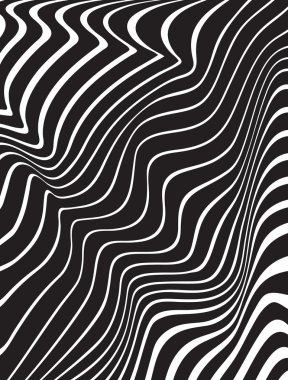 optik art opart çizgili dalgalı arka plan soyut dalgalar siyah bir