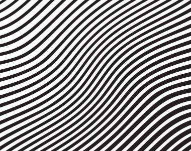 siyah ve beyaz mobious dalga çizgili optik tasarım