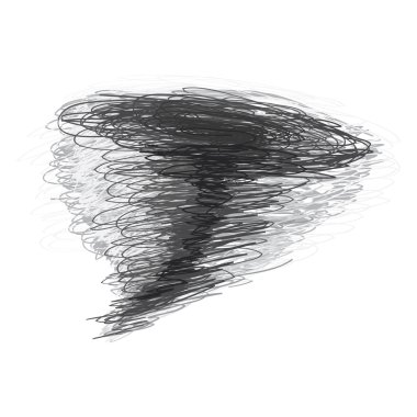 çizim, kasırga el çekilmiş twister