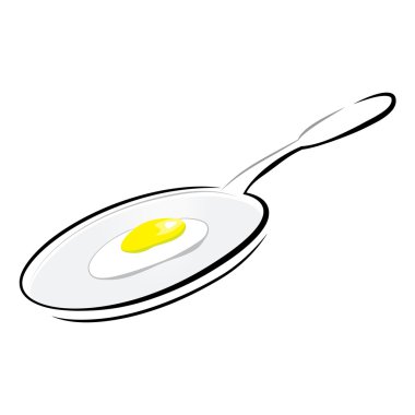 kızarmış yumurta ve pan illlustration