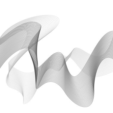 Beyaz arka plan üzerinde izole soyut gri dalga. resimde fo