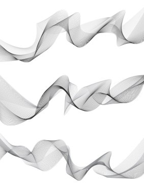 Beyaz arka plan üzerinde izole soyut gri dalga. resimde fo