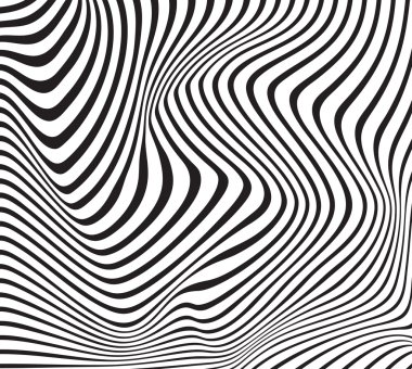 Optik sanat arka plan tasarımı siyah ve beyaz