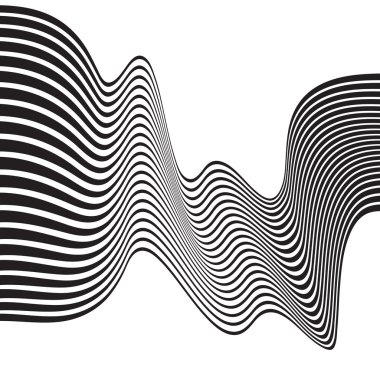 Optik sanat arka plan tasarımı siyah ve beyaz