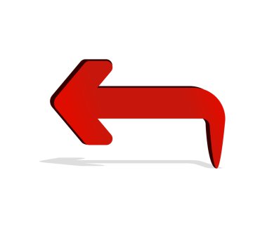 ok Haritayı dönerken, grafik işareti kırmızı ok düğmesini