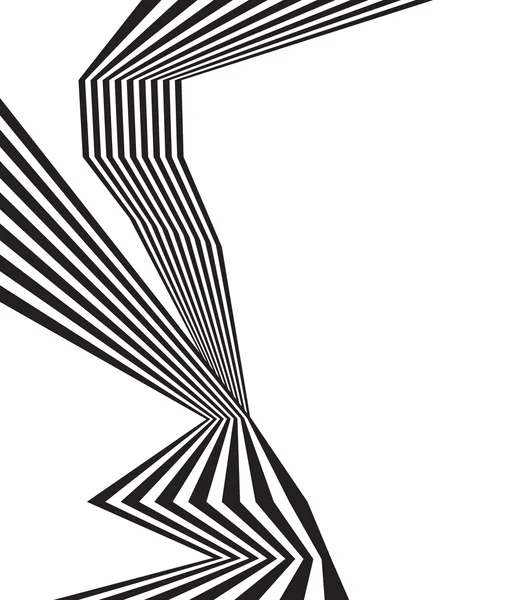 Svart och vit mobious våg rand optisk abstrakt design — Stock vektor