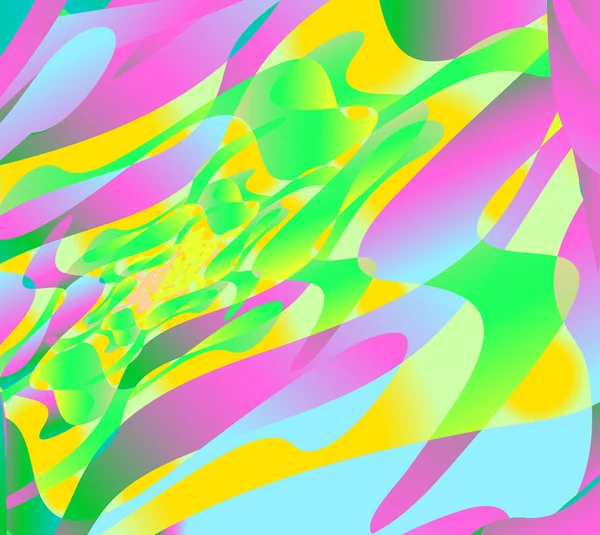 Abstrakt fließende Morphing wirbelnden psychedelischen Hintergrund — Stockvektor