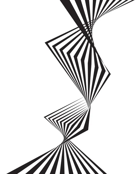 黑白移动波条纹光学抽象设计 — 图库矢量图片