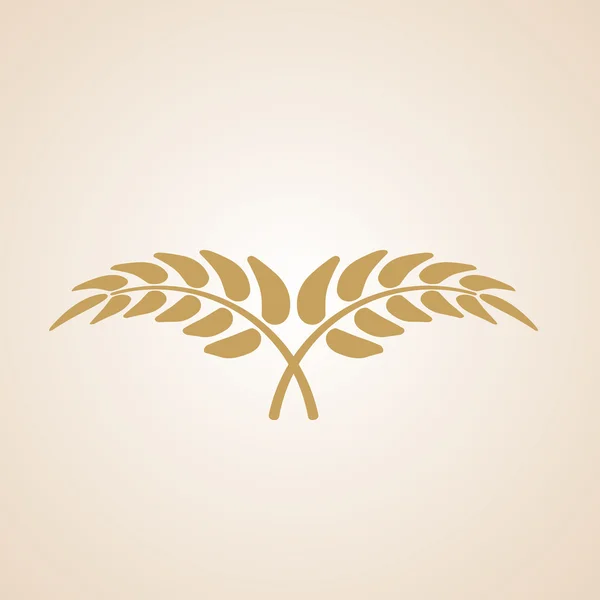 Wheat symbol sign, flat icon, flat symbol — Stock Vector