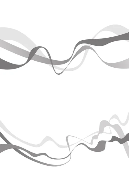 Onde grise abstraite isolée sur fond blanc. Illustrtra vectoriel — Image vectorielle