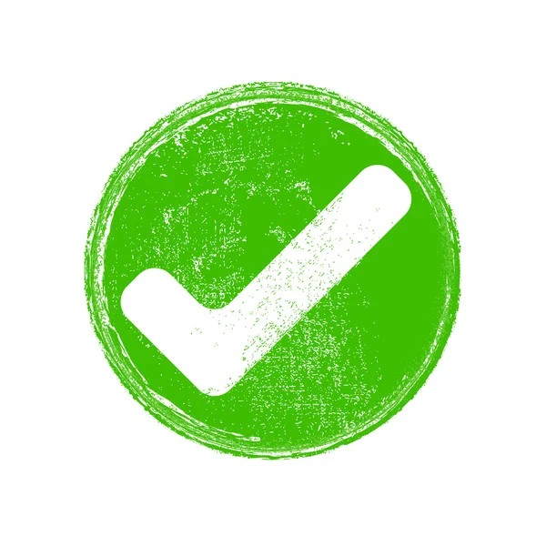 Segno di spunta icona, simbolo, segno, vettore verde — Vettoriale Stock
