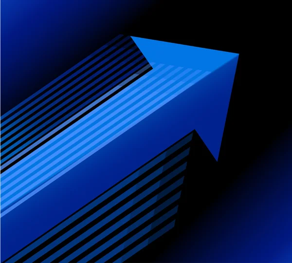 抽象的な青い矢印の背景。技術背景、モーション bann — ストックベクタ