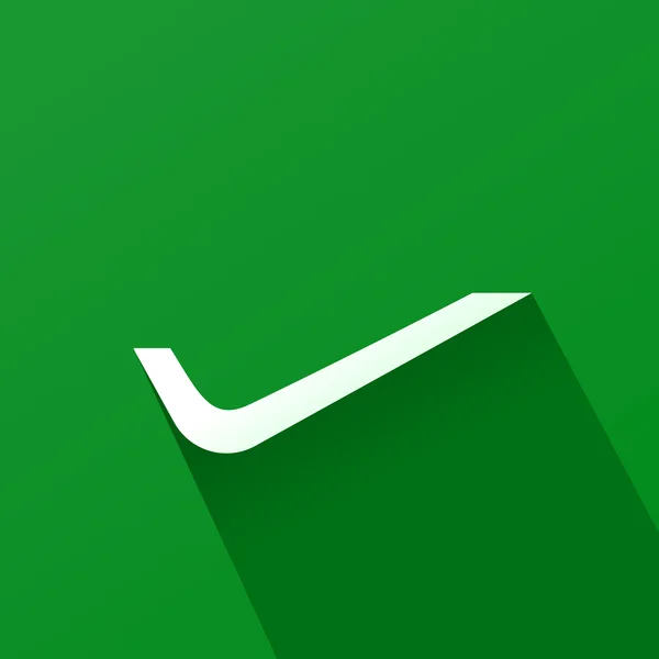 Marca de seleção ícone, símbolo, sinal, vetor verde — Vetor de Stock