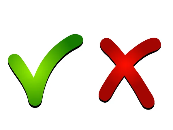 Controle van de mark pictogram, symbool, teken, groen vector — Stockvector